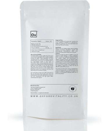 Matcha Green Tea Capsules | Non-GMO | Vegan | Rich in Polyphenols | Premium Quality | UK Made | Oxford Vitality (365 Capsules) 365 Count (Pack of 1) - Buy Online on GoSupps.com