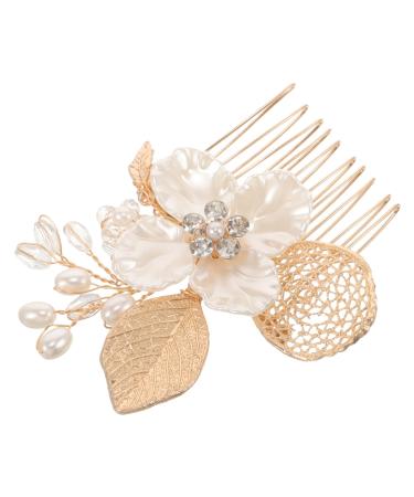 MERRYHAPY Gold Leaf Side Comb Leaf Hair Comb Girl Headpiece Hair Accessories for Women Hair Comb for Bride Metal Hair Comb Bride Headpiece Hair Accessories for Women Hair Pin