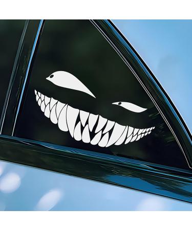 Funny Devil's Skew Eye Car Sticker | Reflective Self-Adhesive Auto Decal for Windows & Bumpers | SHICHANGDA Silver White - Buy Online on GoSupps.com