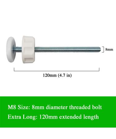 Baby Gate Guru Extra Long M8 Spindle Rods 4 Pack - Replacement Set for Pressure Mounted Gates - 8mm White - Buy Online on GoSupps.com