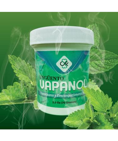 Vapanol Descongestionante Nasal Chest Rub Ointment - 2.5 oz - Relief for Cough, Muscle Pain - Buy Online on GoSupps.com