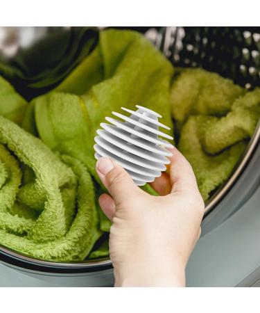 Kirdume Laundry Balls | Laundry Scrubbing Balls | Spherical Vane Lint Catcher Reusable Eco-friendly Laundry Scrubbing Balls Anti Static Ball For Reducing Drying Time And Wrinkles White - Buy Online on GoSupps.com