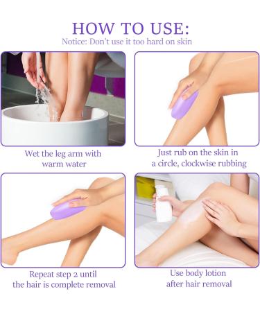 Crystal Hair Eraser for Hair Removal UQQU Crystal Hair Remover for Men and Women Magic Crystal Hair Remover with Gentle Skin Exfoliation Reusable Easy to Use Works On All Body Parts - Purple - Buy Online on GoSupps.com