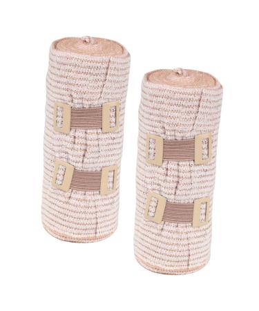 NOLITOY 2 Rolls Striped Elastic Compression Foot Tape Foot Wraps for Calf Stretch Bandaging Supplies for Wounds Knee Wraps for Pressure Head Wraps