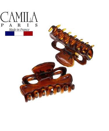 Camila Paris CP2628/2 French Hair Clips Set - Small 1 inch Claw Clips for Women - Made in France with Cellulose Tortoise - Stylish and Durable Accessories - Buy Online on GoSupps.com