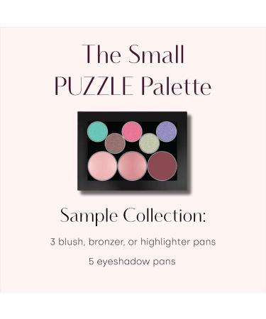PUZZLE Magnetic Makeup Palette | Travel-Friendly Refillable & Eco-Friendly Storage for Eyeshadow Blush Bronzer & Highlighter - Black (Small - Buy Online on GoSupps.com