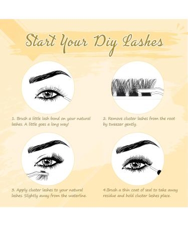 QUEWEL 144 PCs Eyelash Clusters & DIY Extensions Set - Super Hold Binding & Sealing Individual Applicator Tool - Qurr-DH-02 - Buy Online on GoSupps.com