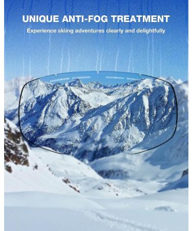 ZIONOR X10 Ski Snowboard Goggles - OTG Anti-fog UV Protection | VLT 17% Black Frame Black Lens - Buy Online on GoSupps.com