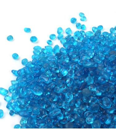 Alan Stone High Luster Reflective Fire Glass Gravel Fire Drops Fire Glass Pebbles Stones Beads for Fire Pit 3-6mm 305g/10.75oz (Aquamarine) 305.0 grams Aquamarine - Buy Online on GoSupps.com