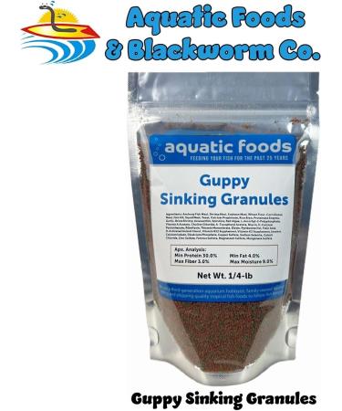 Aquatic Foods Inc. Guppy Micro Sinking Granules Color Enhancing and Spirulina Mix for Guppies Tetras All Baby Cichlids...WL 1/4-lb Foil Pouch Bag 4 Ounce (Pack of 1) - Buy Online on GoSupps.com