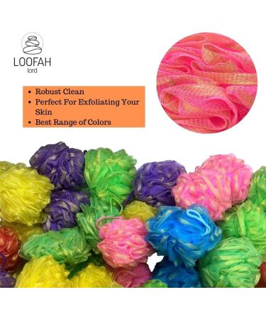 Buy 20 Large Elegant Zari 40g Golden Lace Bath Loofahs - Wholesale Bulk Assorted Colors | Premium Shower Accessories - Buy Online on GoSupps.com