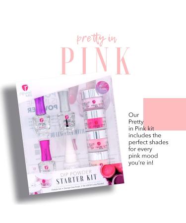 Revel Nail Dip Powder Starter Kit - Pretty in Pink (4 Colors) with Base, Activator, & Top Coat - DIY Home Salon Manicure Set - Buy Online on GoSupps.com