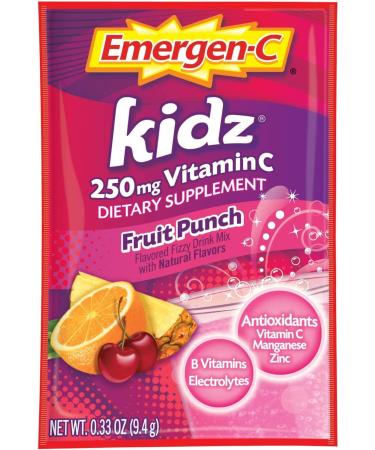 Emergen-C Kidz Fruit Punch - 30 Packets (9.7 oz) | Boost Kids' Immunity & Energy - Buy Online on GoSupps.com