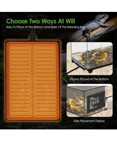 8x12inch Reptile Heat Mat with Digital Thermostat 23W Terrarium Heat Mat with IPX7 Waterproof for Gecko/Bearded Dragon/Snake/Lizard/Hermit Crab/Frog/Spider/Insect Breeding/Plant Box Habistat Heat Mat - Buy Online on GoSupps.com