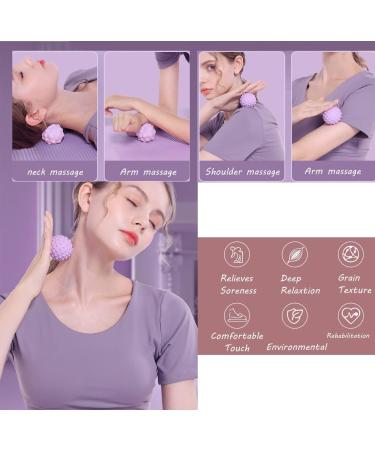 Houson Igelball Massageball Set - Purple Hedgehog Massage Balls for Relaxation | Effective Relief for Shoulders Neck Back & Feet - International Shipping Available - Buy Online on GoSupps.com