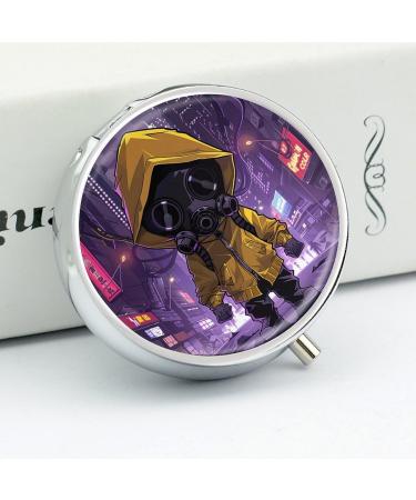 Travel Pill Box - 3 Compartment Portable Medicine Organizer | Yellow Hoodie Design for Purse & Pocket - Buy Online on GoSupps.com