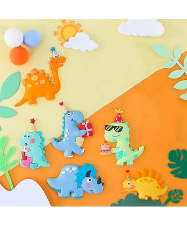 6Pcs Dinosaur Cake Toppers - 3D Dinosaur Cake Decorations Cake Decorations for Boys Dinosaur Birthday Decorations Dinosaur Decorations Dinosaur Party Decorations Dinosaur Party Birthday (6) - Buy Online on GoSupps.com