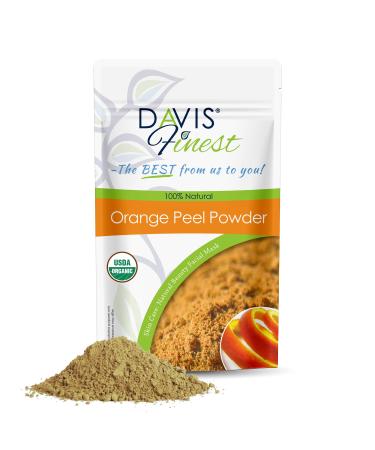 Davis Finest Orange Peel Powder 100g Organic Pure & Natural Face Mask Skin Care Facials Oil Control Brightening Cleansing Exfoliating