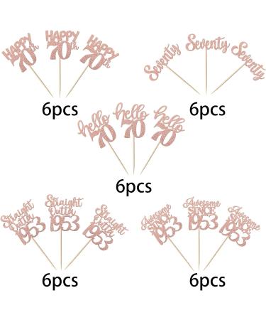 30 Pieces Straight Outta1953 Cupcake Toppers Awesome Since 1953 Cake Decorations Cheers on 70 Fabulous Seventy Cake Toppers 70th Birthday Wedding Anniversary Party Cake Decorations Rose Gold Rose Gold 70th - Buy Online on GoSupps.com