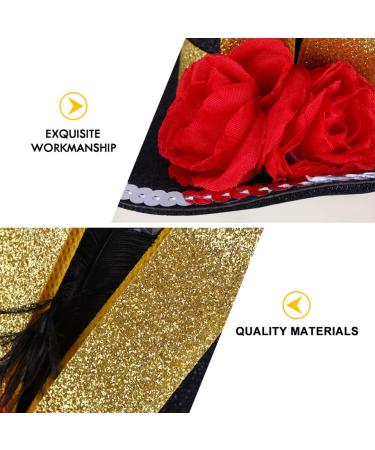 minkissy Circus Headband With Glitter Ribbon Flower And Top Hat Hair Hoop For Kids Birthday Halloween Party - Buy Online on GoSupps.com