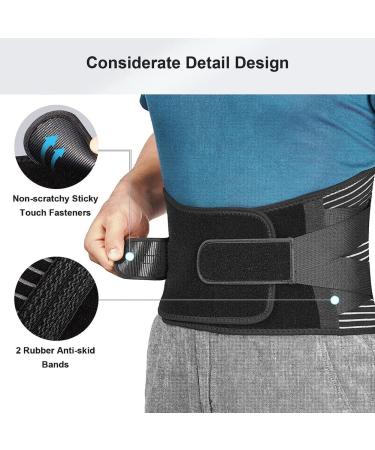 qazaa Back Braces for Lower Back Relief Breathable Back Support Belt for Work Anti-Skid Lumbar Support Belt for Men Women(L) - Buy Online on GoSupps.com