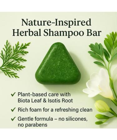  G n rique Nature Seven Green Soap Shampoo Nature Triangle Shampoo Bar Natural Plant-Based Solid Shampoos Bar Gentle Cleansing Nourishing Care For Looking Hair Strengthens Hair (2PC) - Buy Online on GoSupps.com