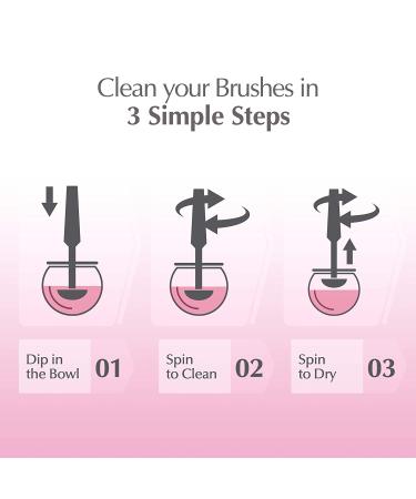 Luxe Pink Electric Makeup Brush Cleaner with Solution | USB Charging, 3 Speeds, Instant Wash & Dry - Buy Online on GoSupps.com