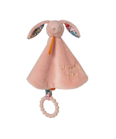 Manhattan Toy Hippity Hop Pink Bunny Soft Baby Lovie with Textured Teether