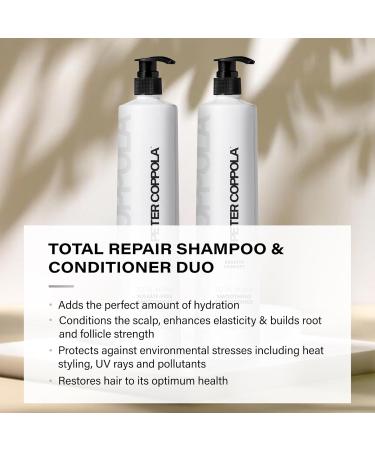 PETER COPPOLA Total Repair Shampoo & Conditioner Duo | Color-Safe Sulfate-Free Hair Care for Color Treated Hair | Keratin Treatment Aftercare (12 Fl Oz - Buy Online on GoSupps.com