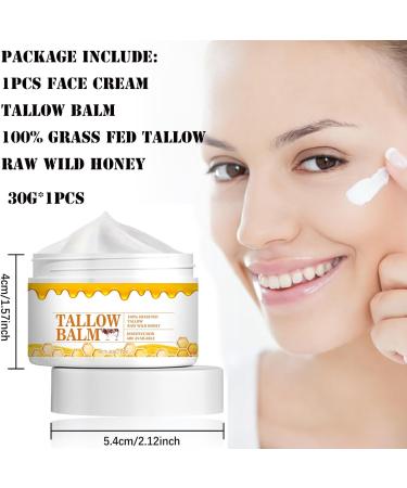  Mikabila (08 F) 30g Tallow and Honey Balm Skin Care Cream 100% Grass Fed Beef Tallow Balm Face & Body Whipped Moisturizer Beef Neck Balm - Buy Online on GoSupps.com