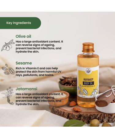 Buy Kayakey Body Oil - Ayurvedic Massage Blend with Olive Sesame & Almond Oils - 200ml | International Shipping Available - Buy Online on GoSupps.com