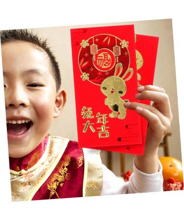 CAXUSD 30pcs Rabbit Year New Year Red Envelope New Year Red Envelopes Chinese Hong Bao Hong Bao for Kids Lai See Asian Decor Traditional Money Packets Lunar Calendar Child Paper Wallet As Shown 17x9cm - Buy Online on GoSupps.com