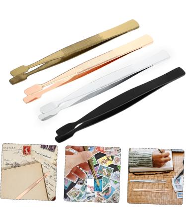 Adocarn 12 Pcal Philatelic Tweezers | Rustproof Steel Stamp Tongs - 3pcs | Perfect for Collecting Stamps - Buy Online on GoSupps.com