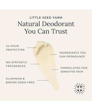  Little Seed Farm All Natural Deodorant Cream - Grapefruit Lemon - Aluminum Free Deodorant for Women or Men, Net Wt. 2.4oz | 68g - Buy Online on GoSupps.com