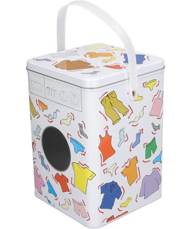 Laundry Tin Container with Lid Perspective Window Large Capacity Washing Machine Appearance Powder Detergent Container for Storage - Buy Online on GoSupps.com