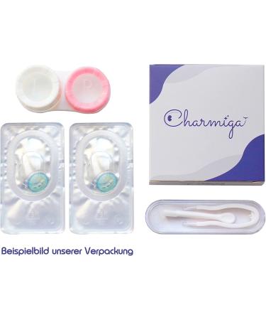 Charmiga Brown Bronze Contact Lenses - Monthly Color Lenses 2 Pack with Accessories Opaque & Cute 0.00 Dioptria - Buy Online on GoSupps.com