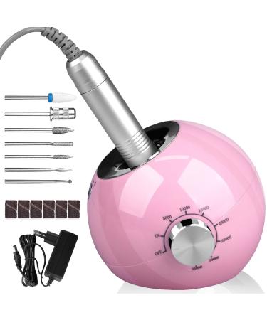 Nail miller upgraded professional nail miller 35000 rpm for gelail acrylic nails manicure pedicure set electrically electrical nail file set with ceramic milling milling and 5 attachments safe for beginners pink - Buy Online on GoSupps.com