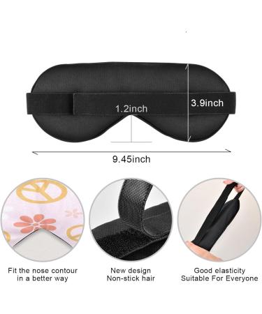 WELLDAY Peace Sign Flower Pink Sleep Mask - Soft Comfort Blindfold for Men and Women - Buy Online on GoSupps.com