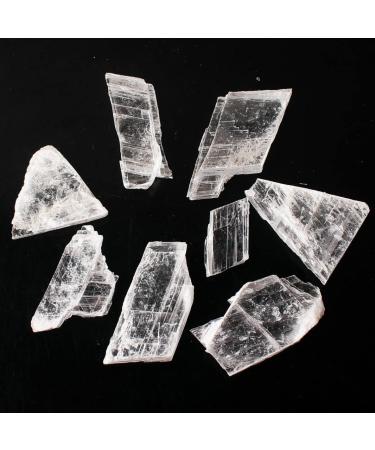 Natural Crystal Rough 30g/50g Natural White Raw Selenite Transparent Gypsum Quartz Points Irregular ShapeStones (Color : 50g 5-8pcs) (Color : 100g 7-10pcs)