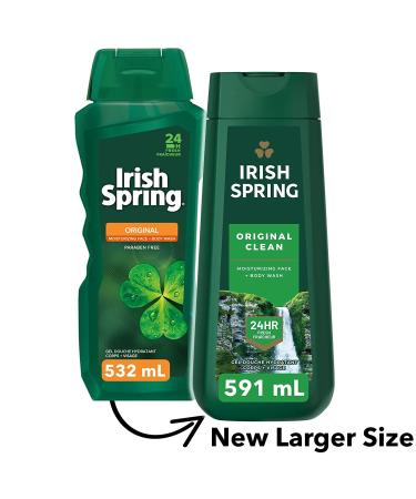 Irish Spring Original Clean Body Wash for Men - 20 Oz - Buy Online on GoSupps.com