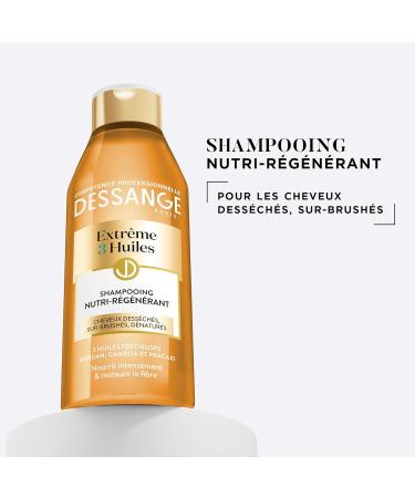DESSANGE - Extreme Nutri-Regenerating Shampoo 3 Oils - Formula Enriched With Argan Camellia & Pracaxi Oils - Intensely Nourishes & Restores Fiber - For Dry & Denatured Hair - 250 ml - Buy Online on GoSupps.com