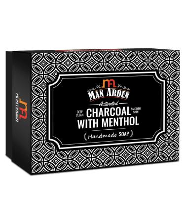 Buy Handmade Luxury Activated Charcoal Soap with Menthol 125g | Natural Cleansing & Freshness | International Shipping Available - Buy Online on GoSupps.com