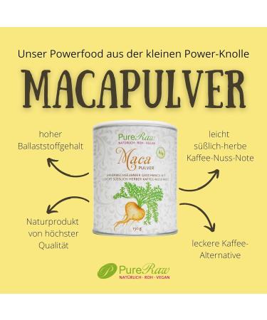 Organic Maca Powder Mix - Yellow Black Red & Purple | 100% Pure Raw Vegan Superfood for Smoothies | Pureeraw 150g - Buy Online on GoSupps.com