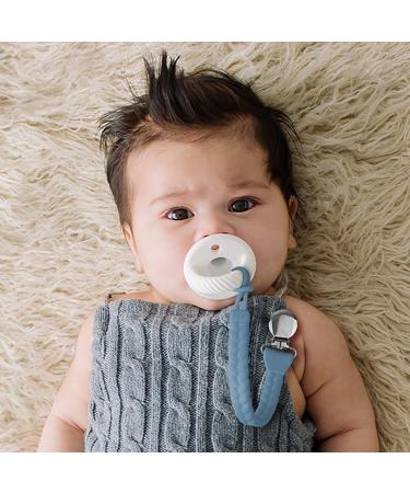 Itzy Ritzy Silicone Pacifier Clip - Blue with Silver Clip | 100% Silicone Strap for Pacifiers, Teethers & Toys - Buy Online on GoSupps.com