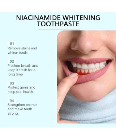  G n rique Niacinamide Whitening Toothpaste Whitening Toothpaste Intense Stain Removal Nicotinamides Sparkling Toothpastes for Deep Cleaning Fresh Breath 120g (A 1PCS) - Buy Online on GoSupps.com
