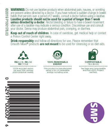 Organic Smooth Move Peppermint Laxative Tea - Caffeine Free, 16 Wrapped Bags - Buy Online on GoSupps.com