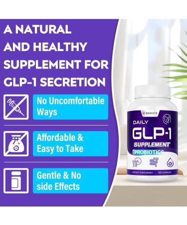 GLP-1 Supplement for Women & Men 16-in-1 Targeted Formulas No Stomach Discomfort Natural GLP-1 with Probiotic Hops & Eriocitrin GLP-1 for Digestive Energy & Gut Health - Vegan 60 Capsules - Buy Online on GoSupps.com