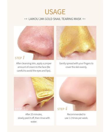 Peeloff Mask 50g Deep Cleansing Gold Snail Facial Pore Cleaner Oil Control Moisturizing Skin Care Moisturizing Facial Wash for Face Nose Large Pores Demaxiyad - Buy Online on GoSupps.com