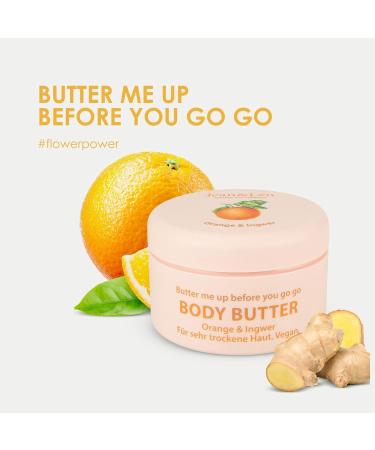 Jean & Len Body Butter Orange & Ginger - Vegan Moisturizer Paraben & Silicone Free 200ml | Refreshing & Luxurious Skin Hydration - Buy Online on GoSupps.com