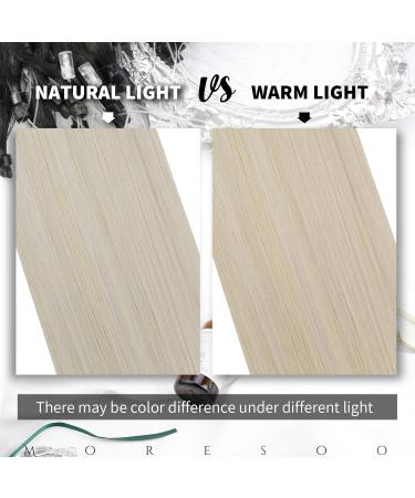 Moresoo Microring Extensions Real Hair Remy Blond - Cold Fusion Hair Extensions #60 50g 55cm - Premium Platinblond Microring Loop Extensions - Buy Online on GoSupps.com